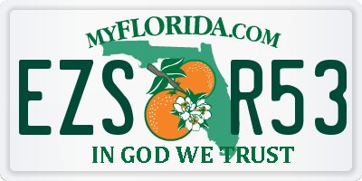 FL license plate EZSR53