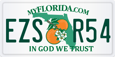 FL license plate EZSR54