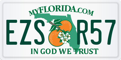 FL license plate EZSR57