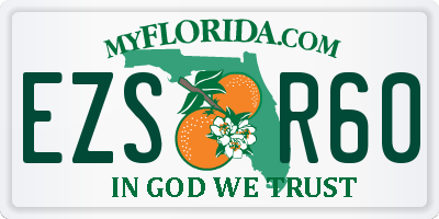 FL license plate EZSR60