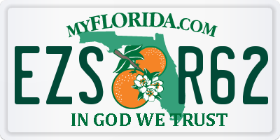 FL license plate EZSR62