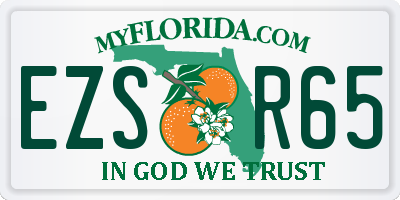 FL license plate EZSR65