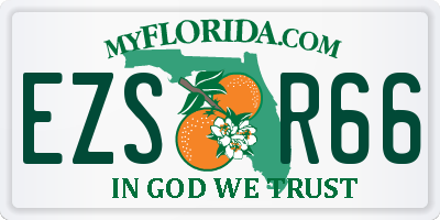 FL license plate EZSR66