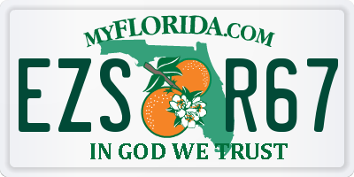 FL license plate EZSR67