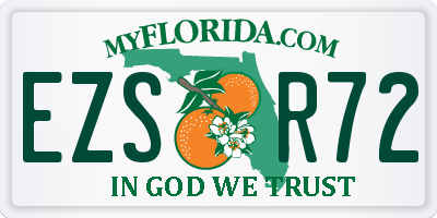 FL license plate EZSR72