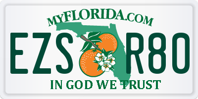 FL license plate EZSR80