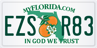 FL license plate EZSR83