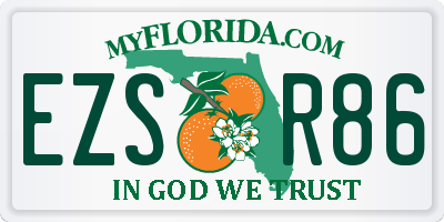 FL license plate EZSR86