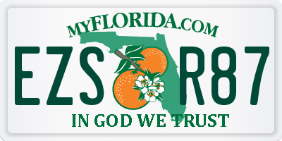 FL license plate EZSR87