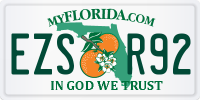 FL license plate EZSR92