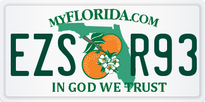 FL license plate EZSR93