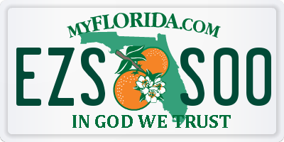 FL license plate EZSS00