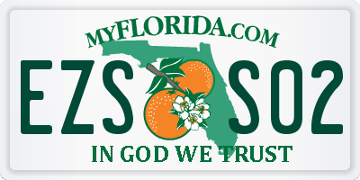 FL license plate EZSS02