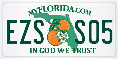 FL license plate EZSS05