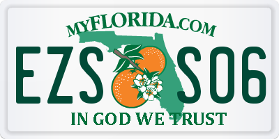 FL license plate EZSS06