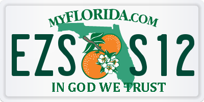 FL license plate EZSS12