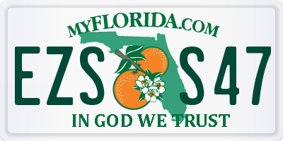 FL license plate EZSS47