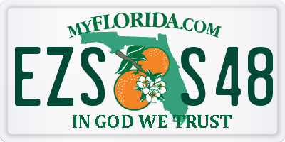 FL license plate EZSS48