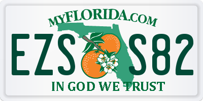 FL license plate EZSS82