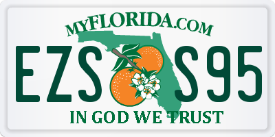 FL license plate EZSS95