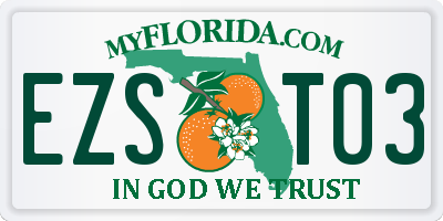 FL license plate EZST03