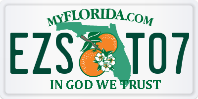 FL license plate EZST07