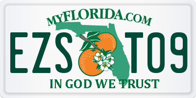 FL license plate EZST09