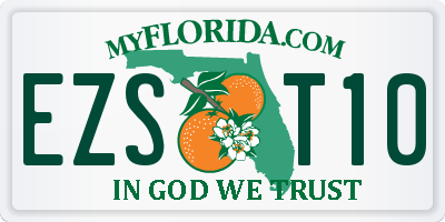 FL license plate EZST10