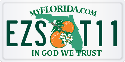 FL license plate EZST11