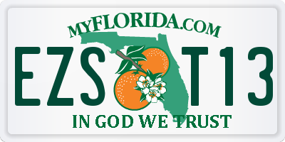 FL license plate EZST13