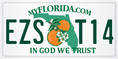 FL license plate EZST14