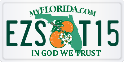 FL license plate EZST15