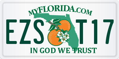 FL license plate EZST17