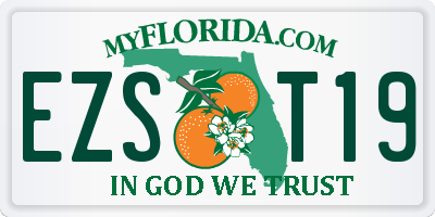 FL license plate EZST19