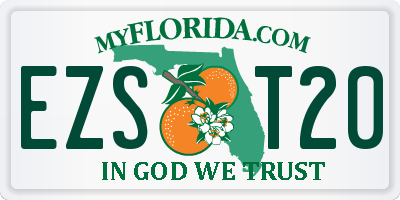 FL license plate EZST20