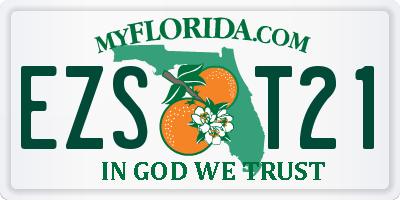 FL license plate EZST21