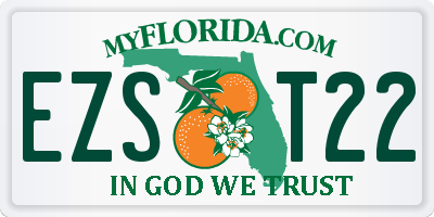 FL license plate EZST22