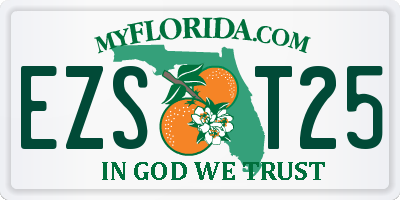 FL license plate EZST25