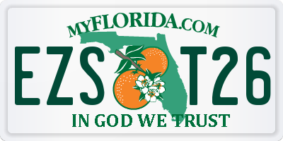 FL license plate EZST26