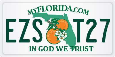 FL license plate EZST27