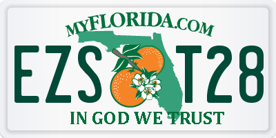 FL license plate EZST28