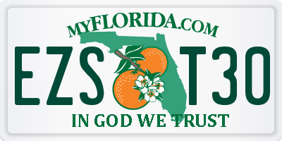 FL license plate EZST30