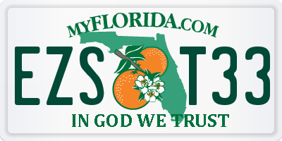 FL license plate EZST33