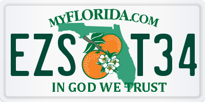 FL license plate EZST34