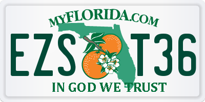 FL license plate EZST36