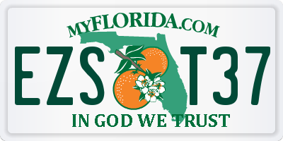 FL license plate EZST37