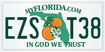 FL license plate EZST38