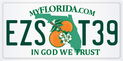 FL license plate EZST39