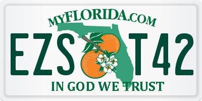 FL license plate EZST42