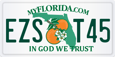 FL license plate EZST45